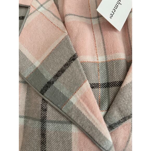Womens Cupcakes and Cashmere Pink Gray Plaid PJ Lounge Set Large NWT - Picture 2 of 12